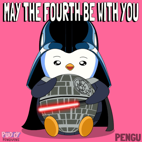 May The Fourth Be With You Penguin GIF