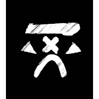 Maysoof Logo Black And White Logo Sticker