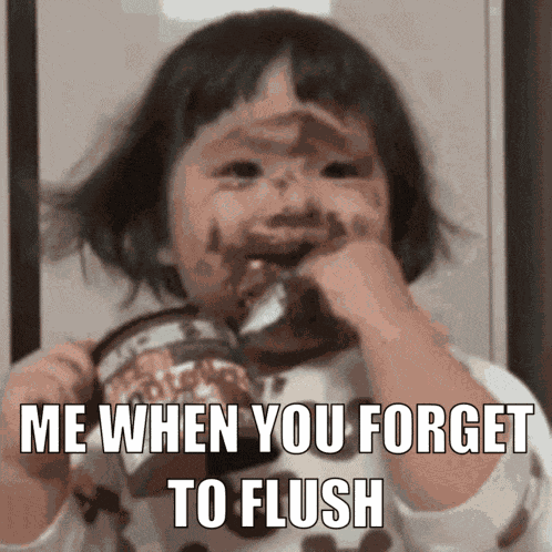 Me When You Forgot To Flush Toilet GIF