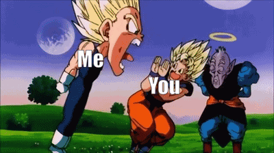 Me Yelling At You Vegeta Yelling At Goku GIF