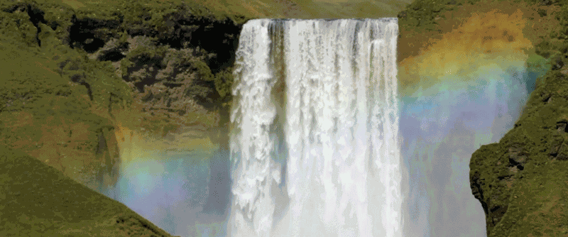 Meanwhile, In Iceland... This Gigantic Waterfall Is Happening. GIF