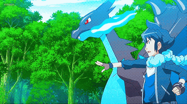 Mega Charizard X Steel Wing GIF