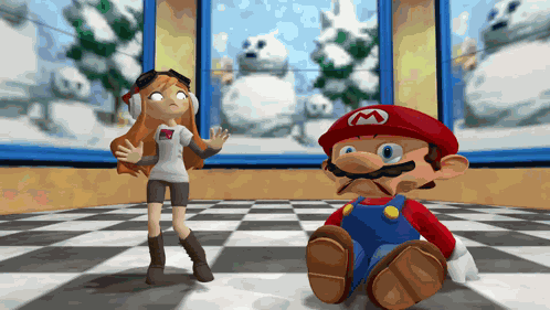 Meggy Smg4 Head Bang Table Mario GIF