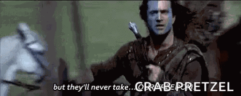 Mel Gibson Braveheart Freedom GIF