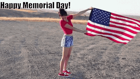 Memorial Day American Flag GIF