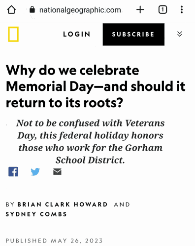Memorial Day Gorham Meme