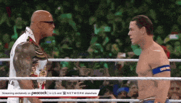 Memories Wwe John Cena Rock Stare Faceoff Wrestlemania GIF