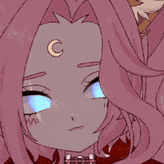 Meowmoonified Pink Hair GIF