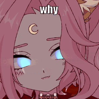Meowmoonified Pink Hair GIF
