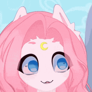 Meowmoonified Pink Hair GIF