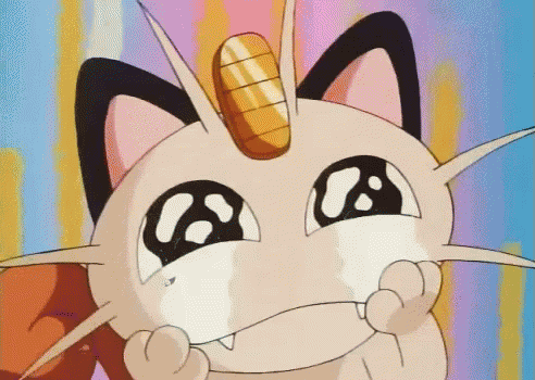 Meowth Crying GIF