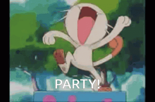 Meowth Party GIF