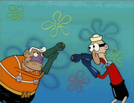 Mermaid Man And Barnacle Boy Unite GIF