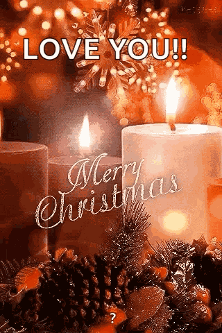 Merry Christmas Candles GIF
