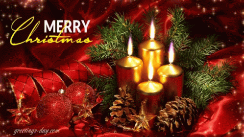 Merry Christmas Christmas Candles GIF