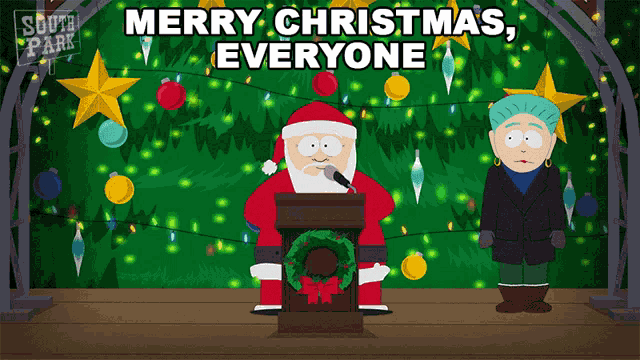 Merry Christmas Everyone Santa Clause GIF