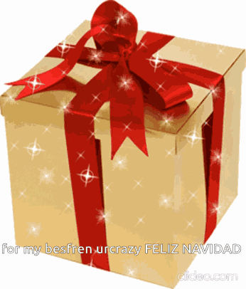 Merry Christmas Gold Present GIF