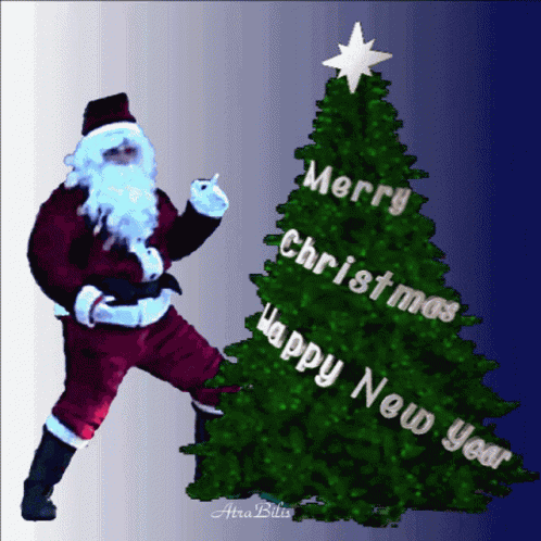 Merry Christmas Happy New Year GIF