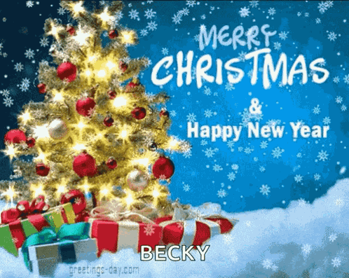 Merry Christmas Happy New Year GIF