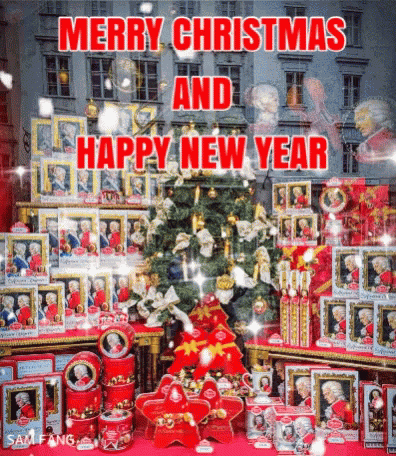 Merry Christmas Happy New Year GIF