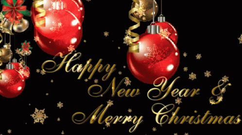 Merry Christmas Happy New Year GIF