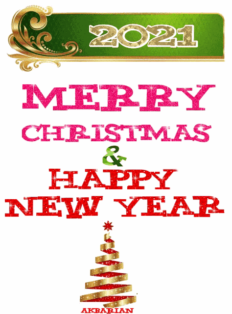 Merry Christmas Happy New Year2021 GIF