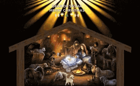 Merry Christmas Nativity GIF