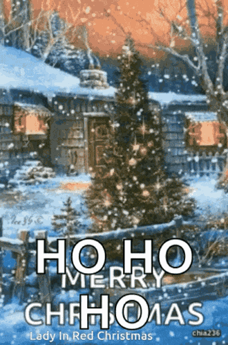 Merry Christmas Snow GIF