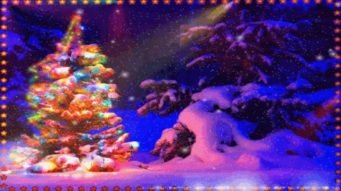 Merry Christmas Snow GIF