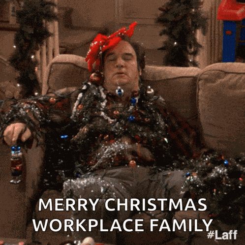 Merry Christmas Tired GIF