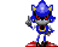 Metal Sonic Finger Wag Sticker