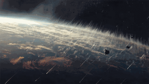 Meteor Shower Moonfall GIF
