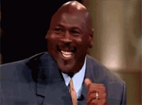 Michael Jordan Warped Laughing GIF