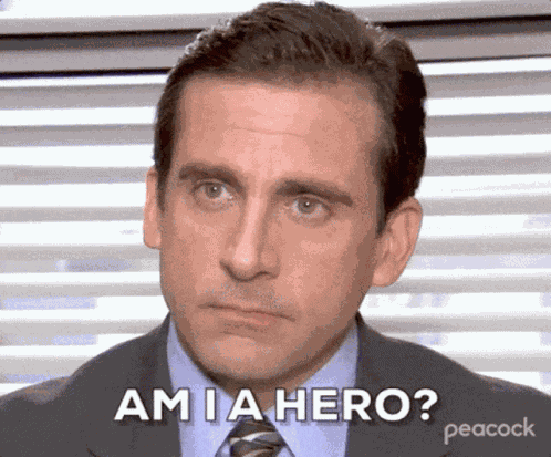 Michael Scott Am Ia Hero GIF