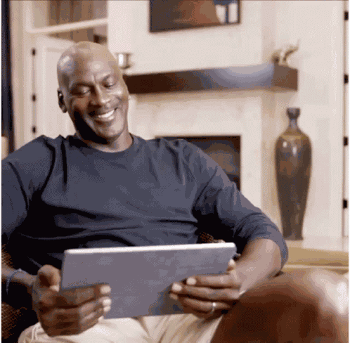 Micheal Jordan Laughing GIF