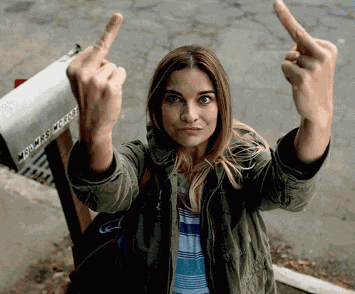 Middlefinger Stinkefinger GIF