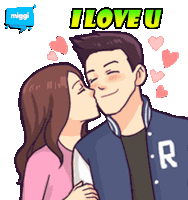 Miggi I Love U Sticker