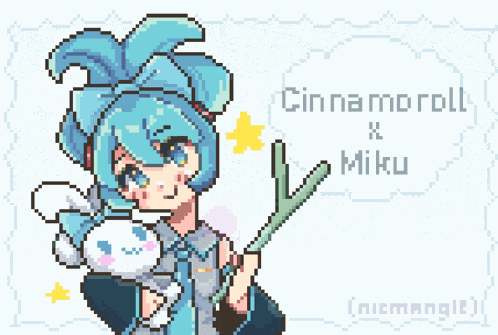 Miku Cinnamoroll GIF