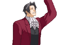 Miles Edgeworth Miles Edgeworth Bowing Sticker