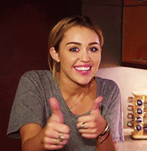Miley Cyrus Thumbs Up GIF
