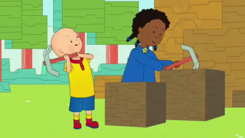 Minecraft Caillou GIF