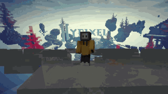 Minecraft Hands Up GIF