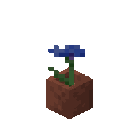 Minecraft Potted Cornflower Sticker