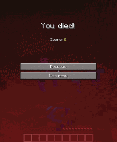 Minecraft You Died GIF