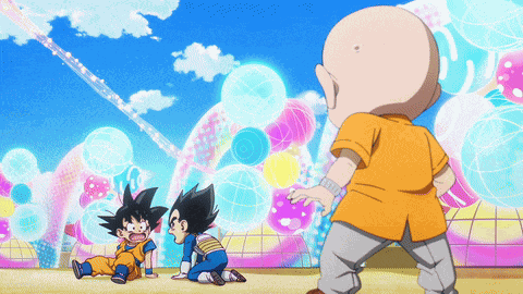 Mini Goku Mini Vegeta GIF