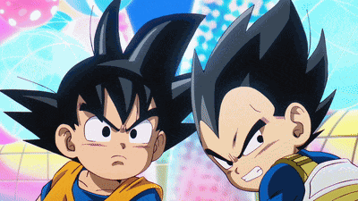 Mini Goku Mini Vegeta GIF