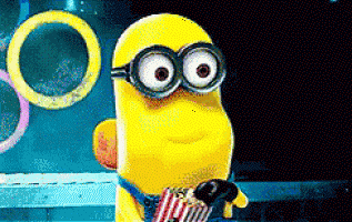 Minion Eating Popcorn GIF