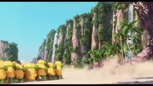 Minions Vs Dinosaur  GIF