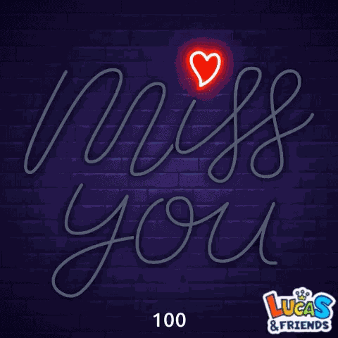 Miss You Neon GIF