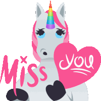 Miss You Unicorn Life Sticker